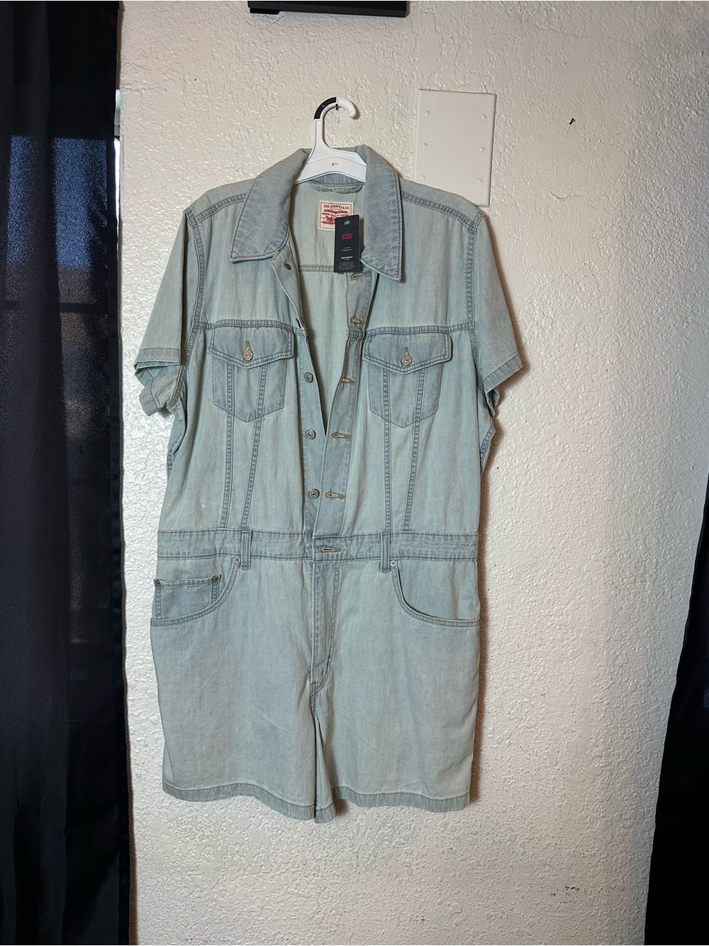 Levi's Light Wash Denim Short Jumpsuit